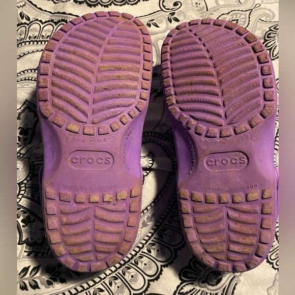 Unisex CROCS Classic Clog Purple Size W 8-9 Men 6-7 - Picture 7 of 11